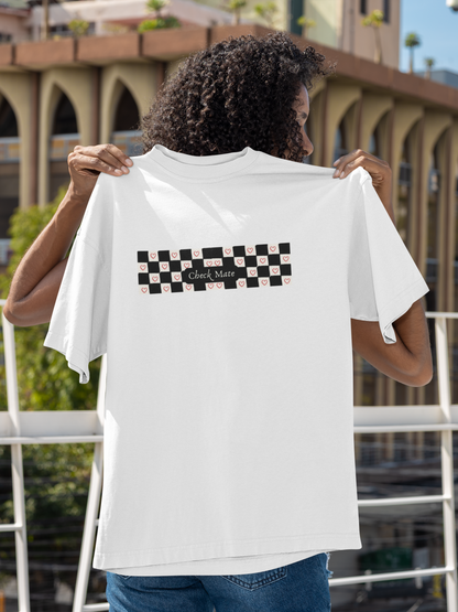 Check Mate oversized Luxe Tee, 240gsm