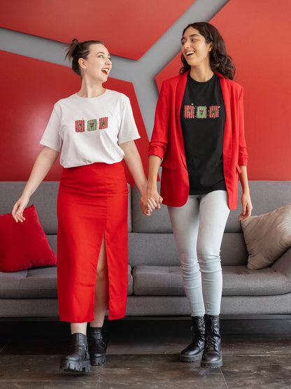 Christmas Stamps Oversized luxe Christmas Tee (Unisex, Cotton) - curledeyes