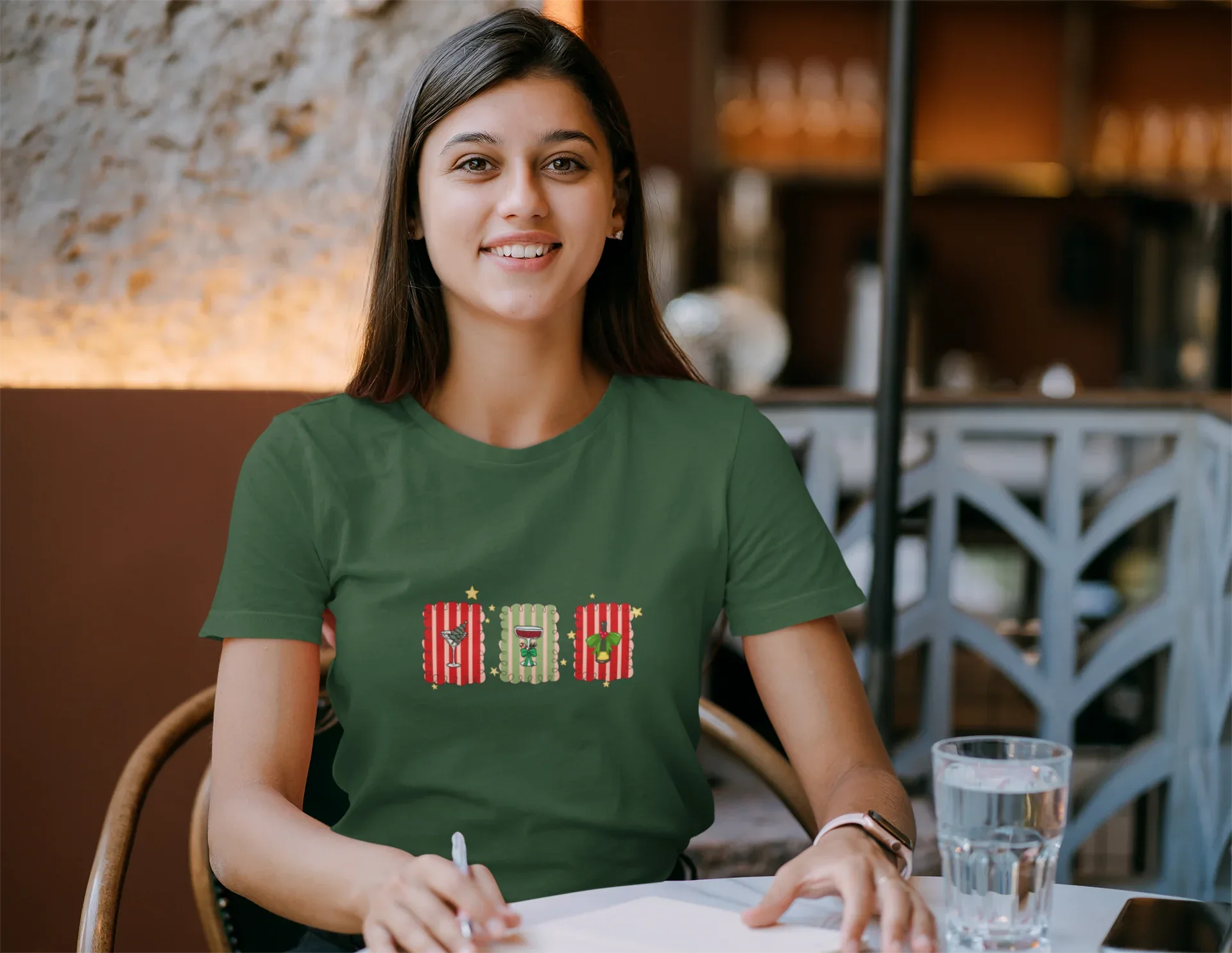 Christmas Stamps Tee (Woman fit, Cotton) - curledeyes