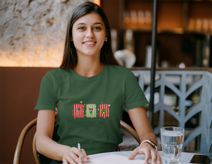 Christmas Stamps Tee (Woman fit, Cotton) - curledeyes