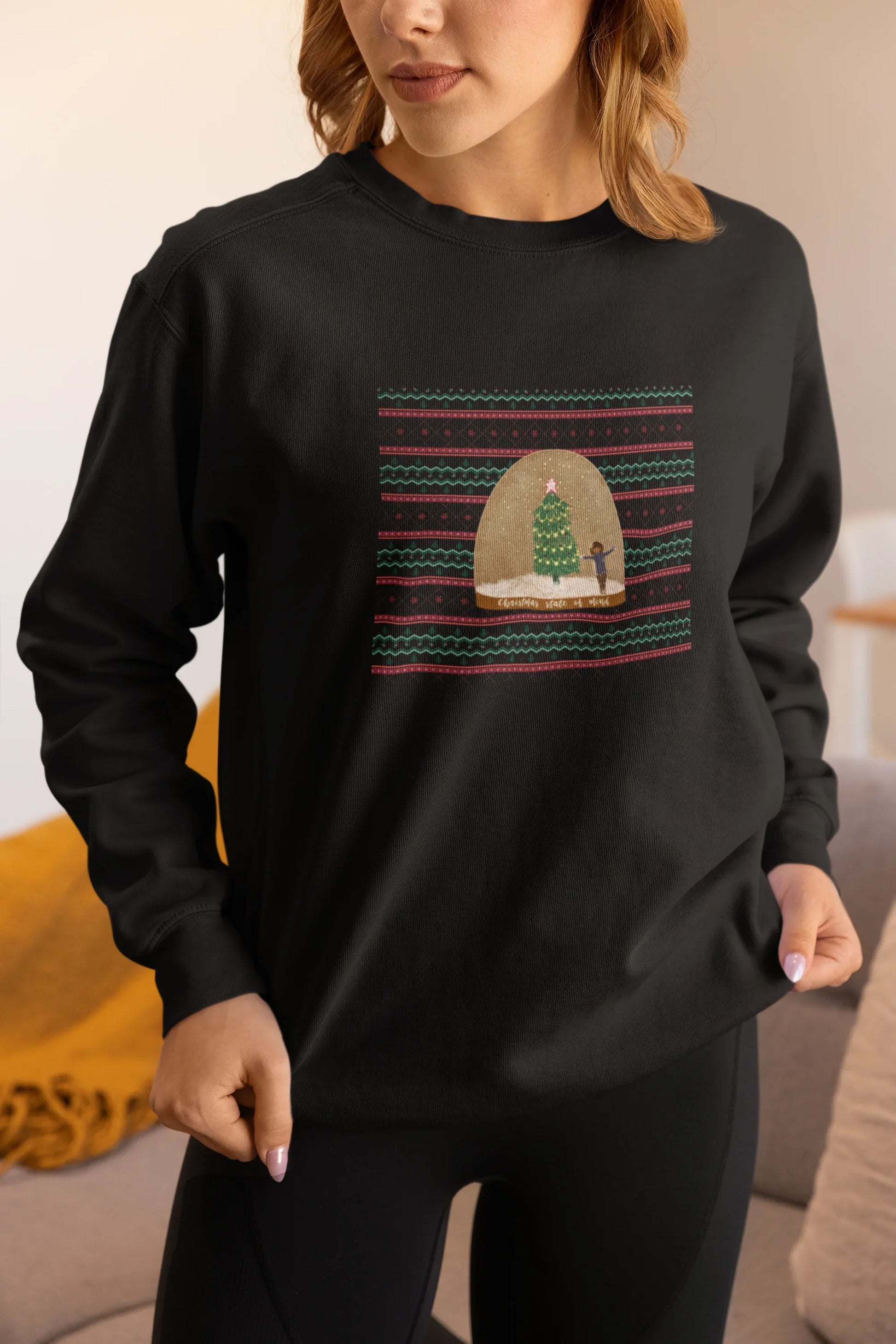 Christmas State of Mind Sweatshirt (Unisex, Cotton) - curledeyes