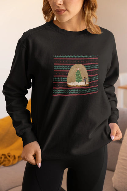 Christmas State of Mind Sweatshirt (Unisex, Cotton) - curledeyes
