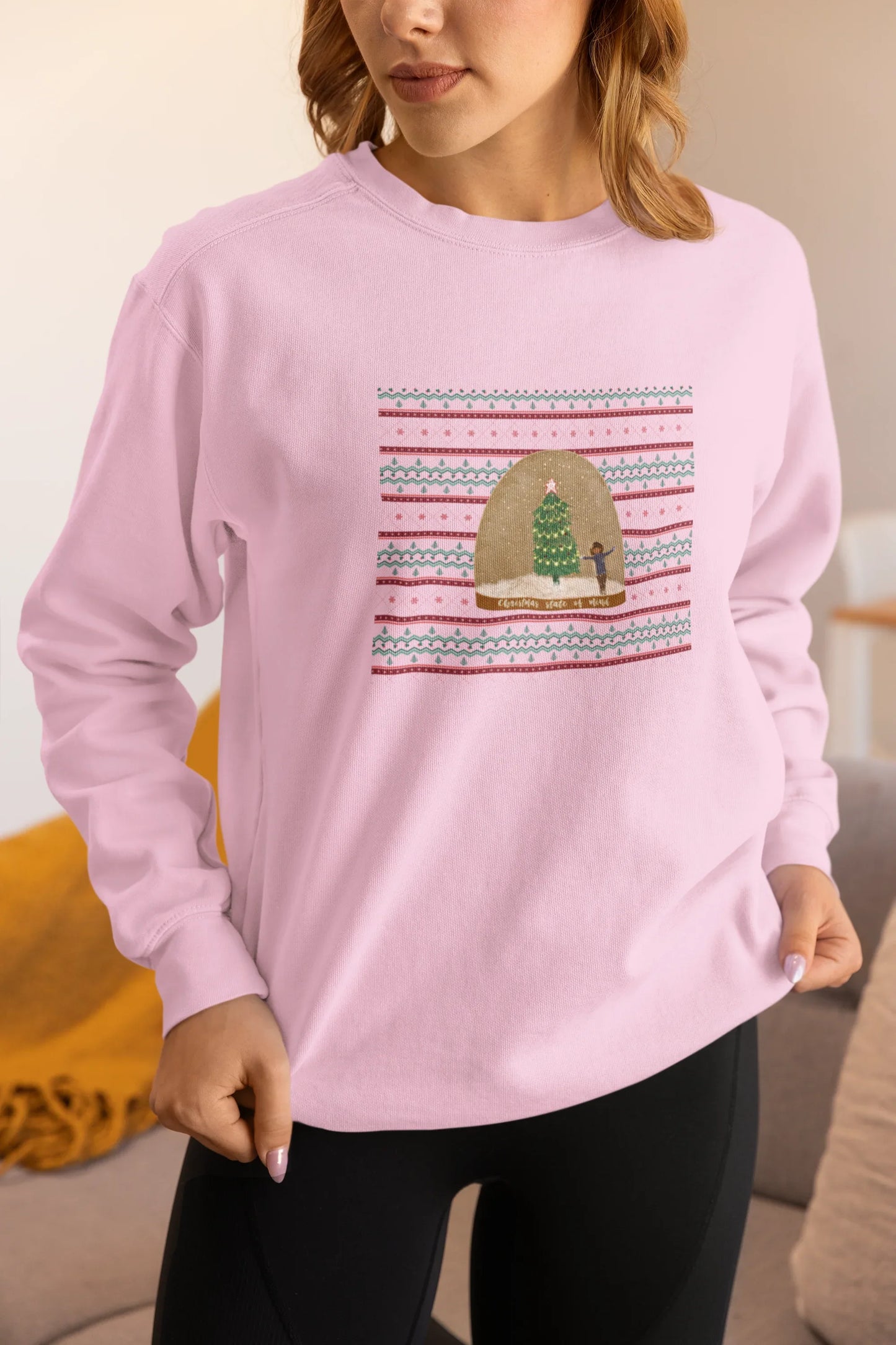 Christmas State of Mind Sweatshirt (Unisex, Cotton) - curledeyes