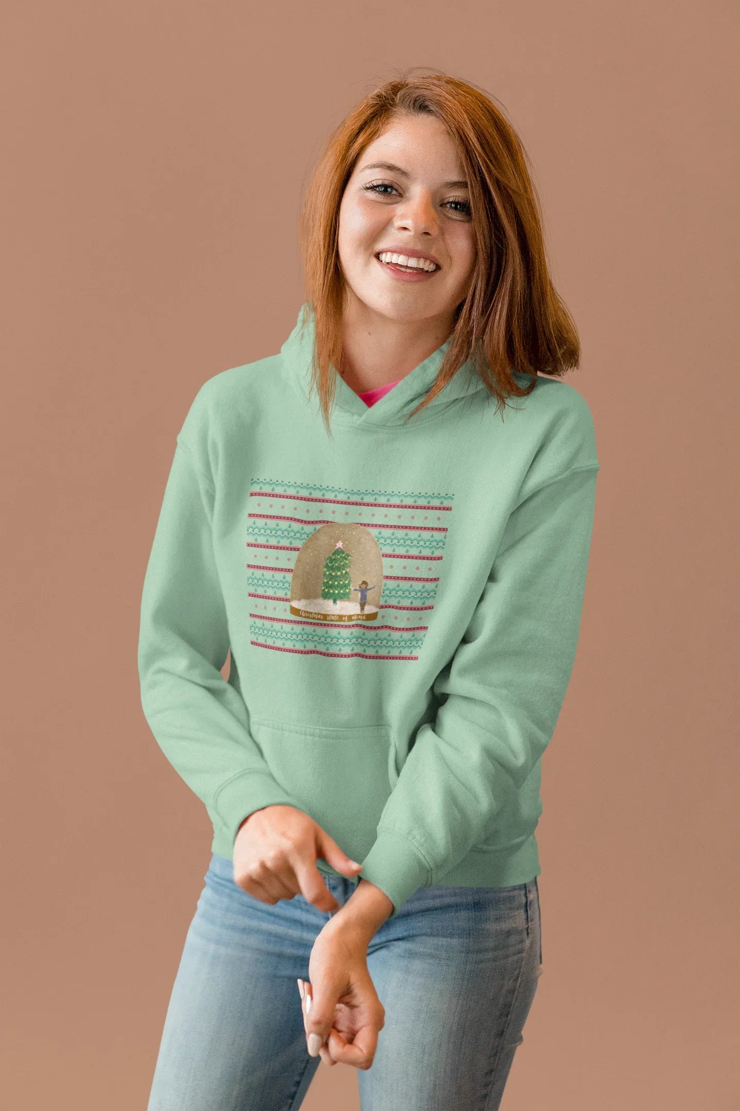 Christmas State of Mind Hoodie (Unisex, Cotton) - curledeyes