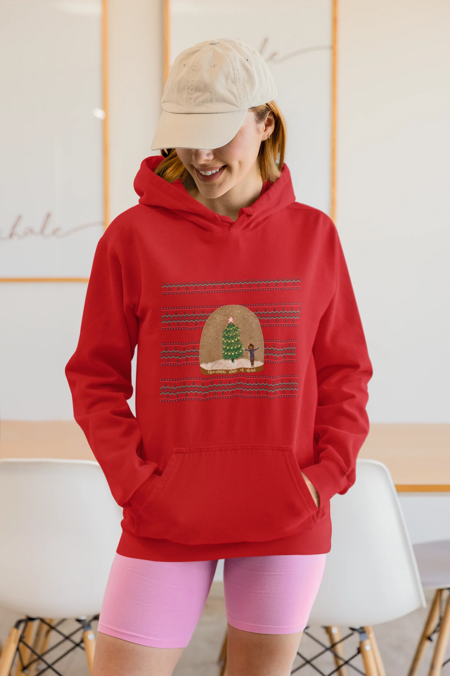 Christmas State of Mind Hoodie (Unisex, Cotton) - curledeyes