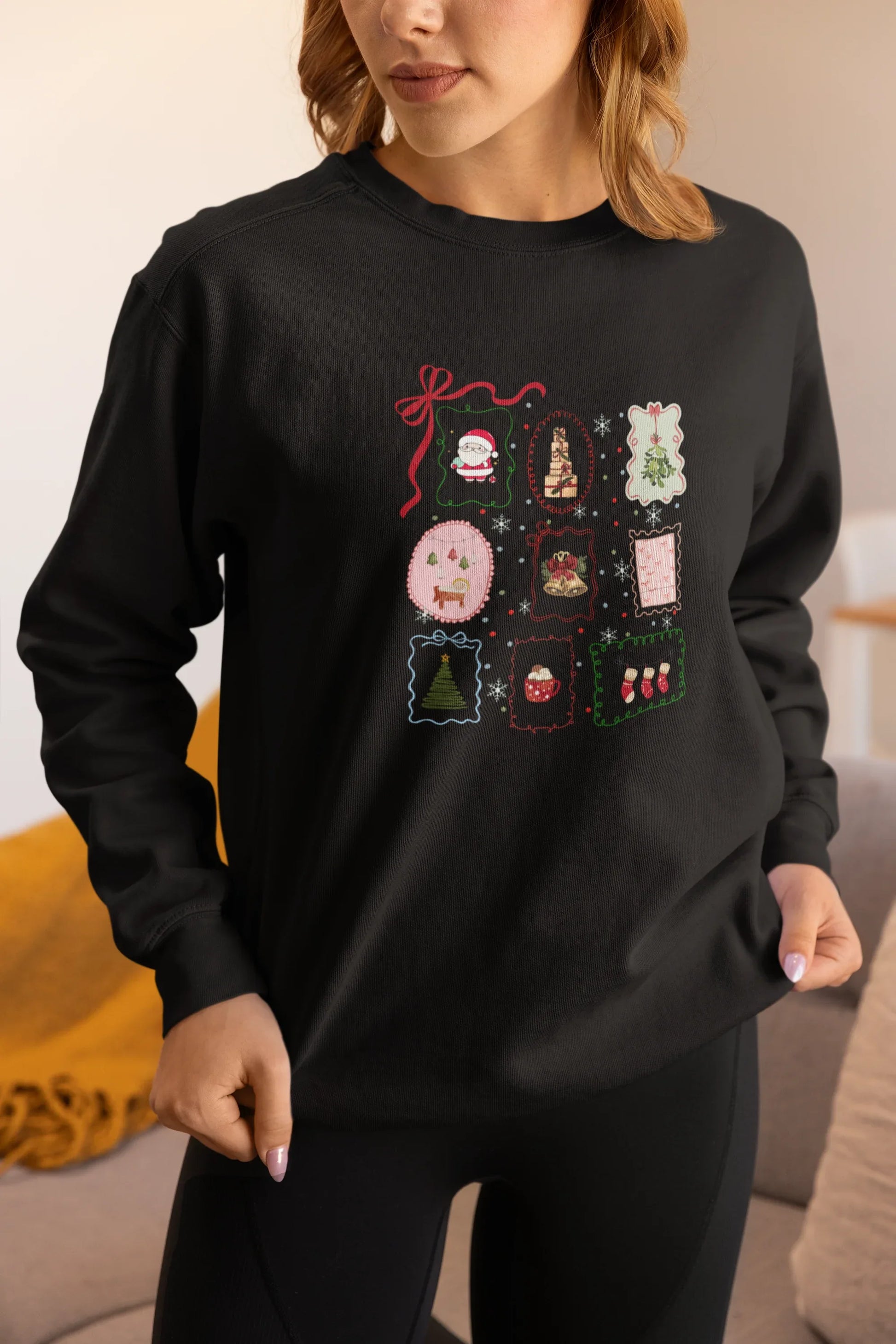 Christmasy Christmas Sweatshirt (Unisex, Cotton) - curledeyes