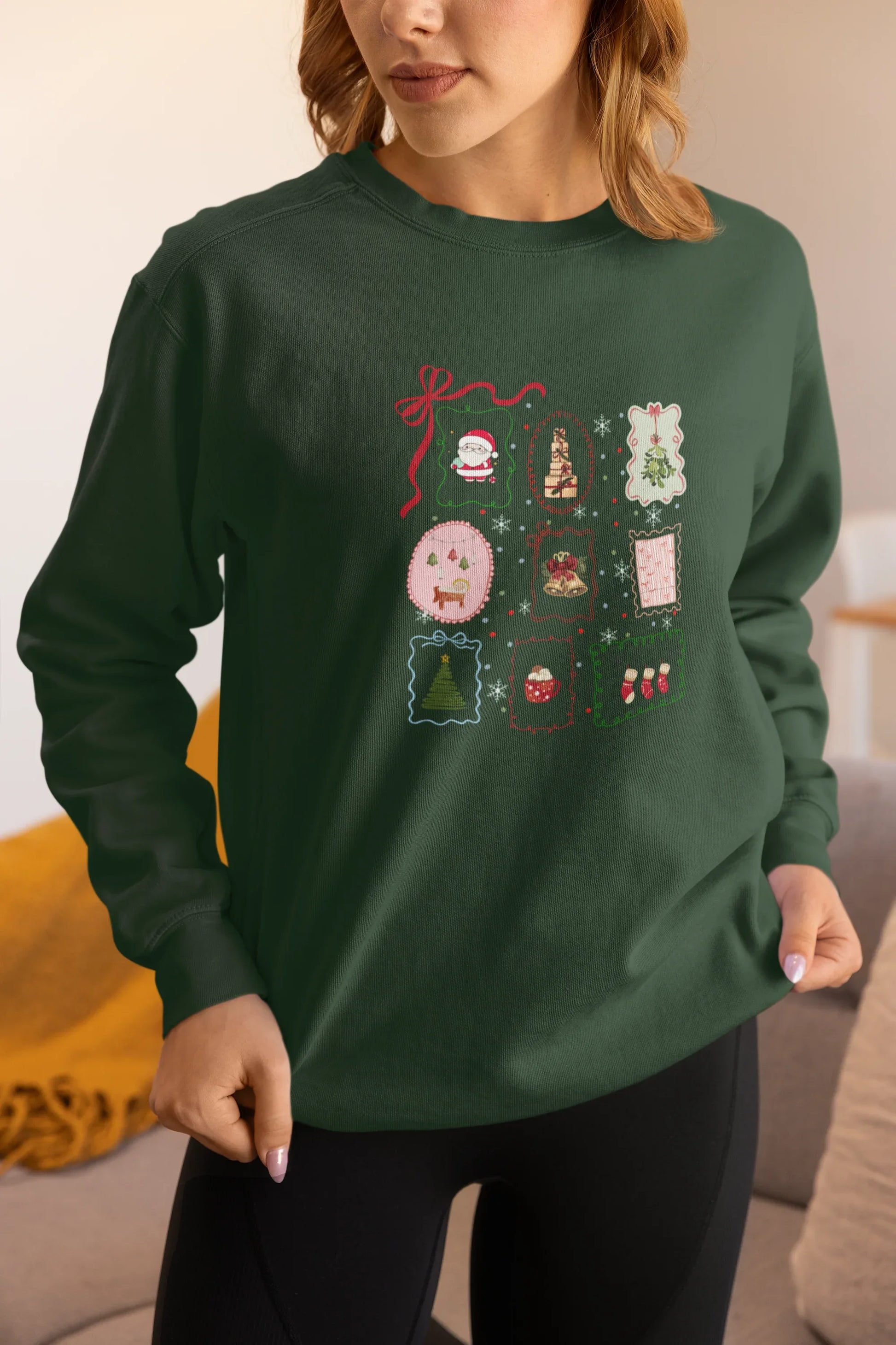 Christmasy Christmas Sweatshirt (Unisex, Cotton) - curledeyes