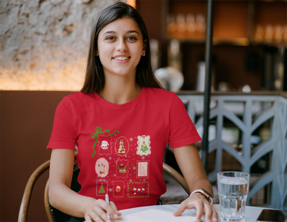 Christmasy Christmas Tee (Woman fit, Cotton) - curledeyes