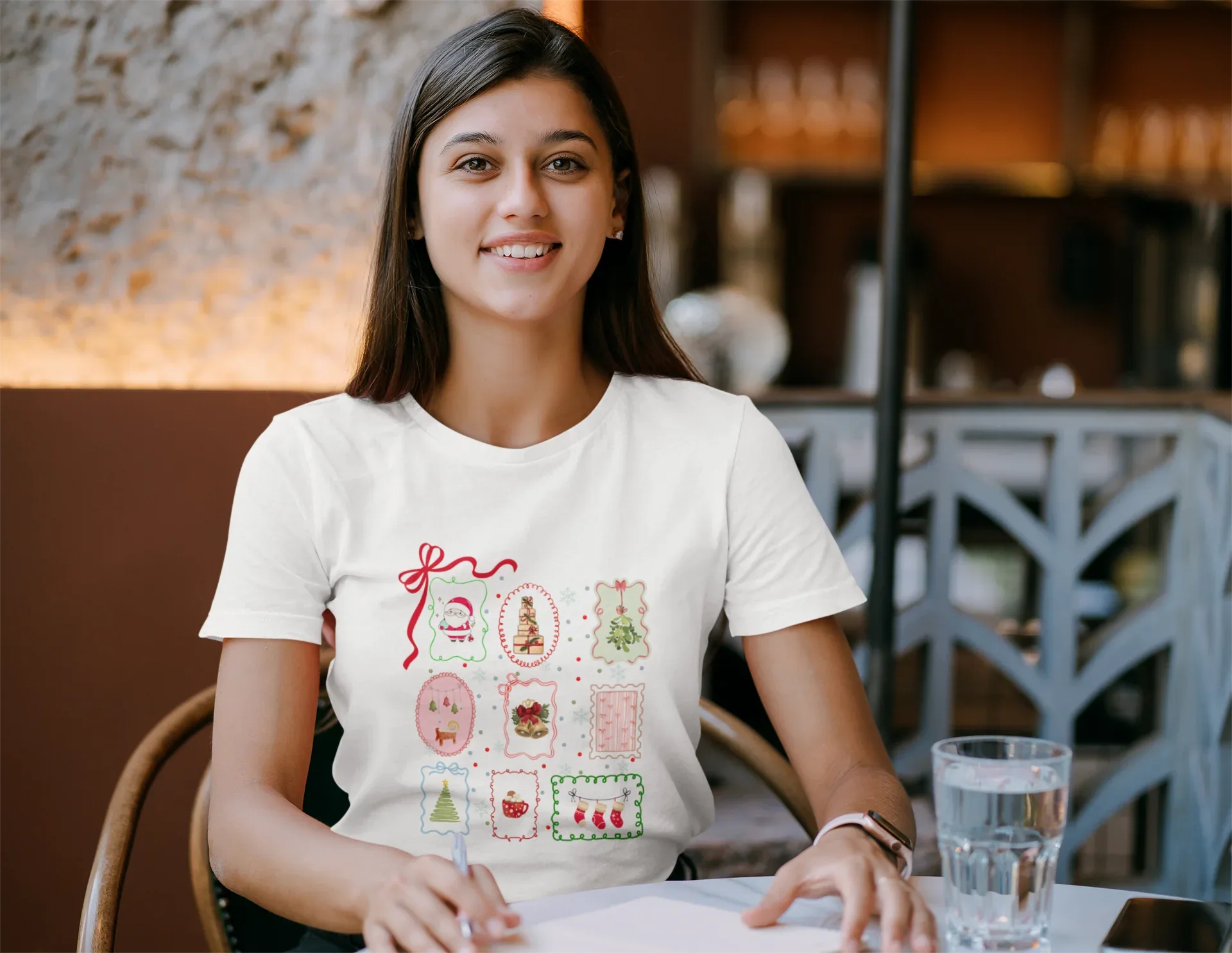 Christmasy Christmas Tee (Woman fit, Cotton) - curledeyes