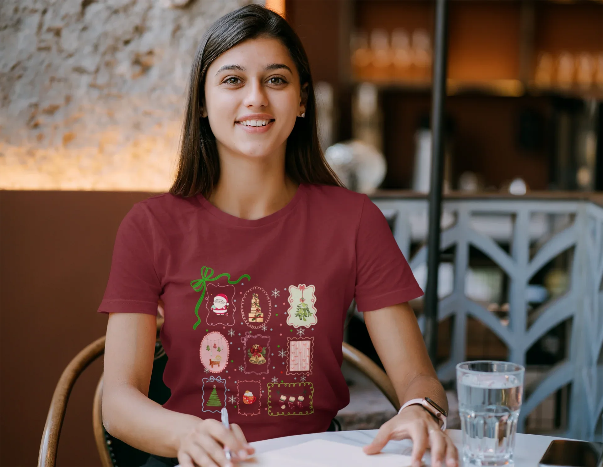 Christmasy Christmas Tee (Woman fit, Cotton) - curledeyes
