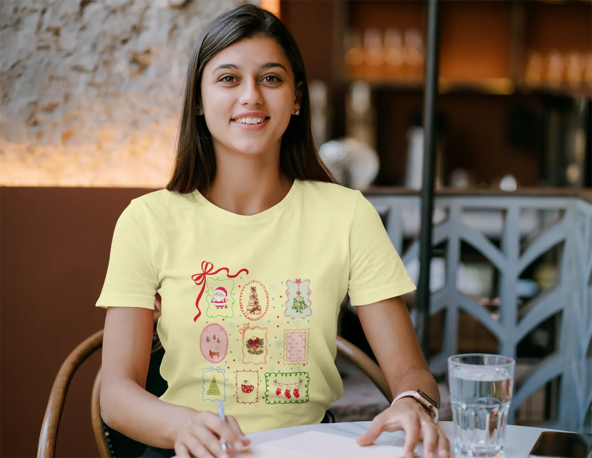 Christmasy Christmas Tee (Woman fit, Cotton) - curledeyes