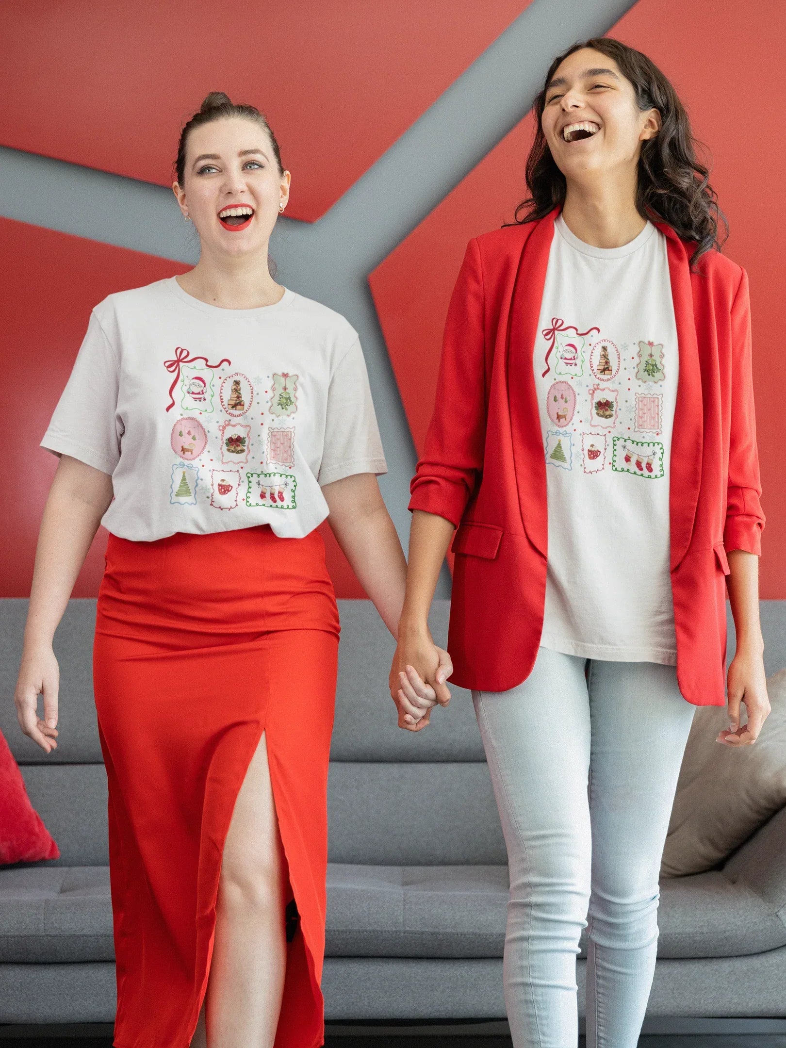 Christmasy Oversized luxe Christmas Tee_ (Unisex, Cotton) - curledeyes