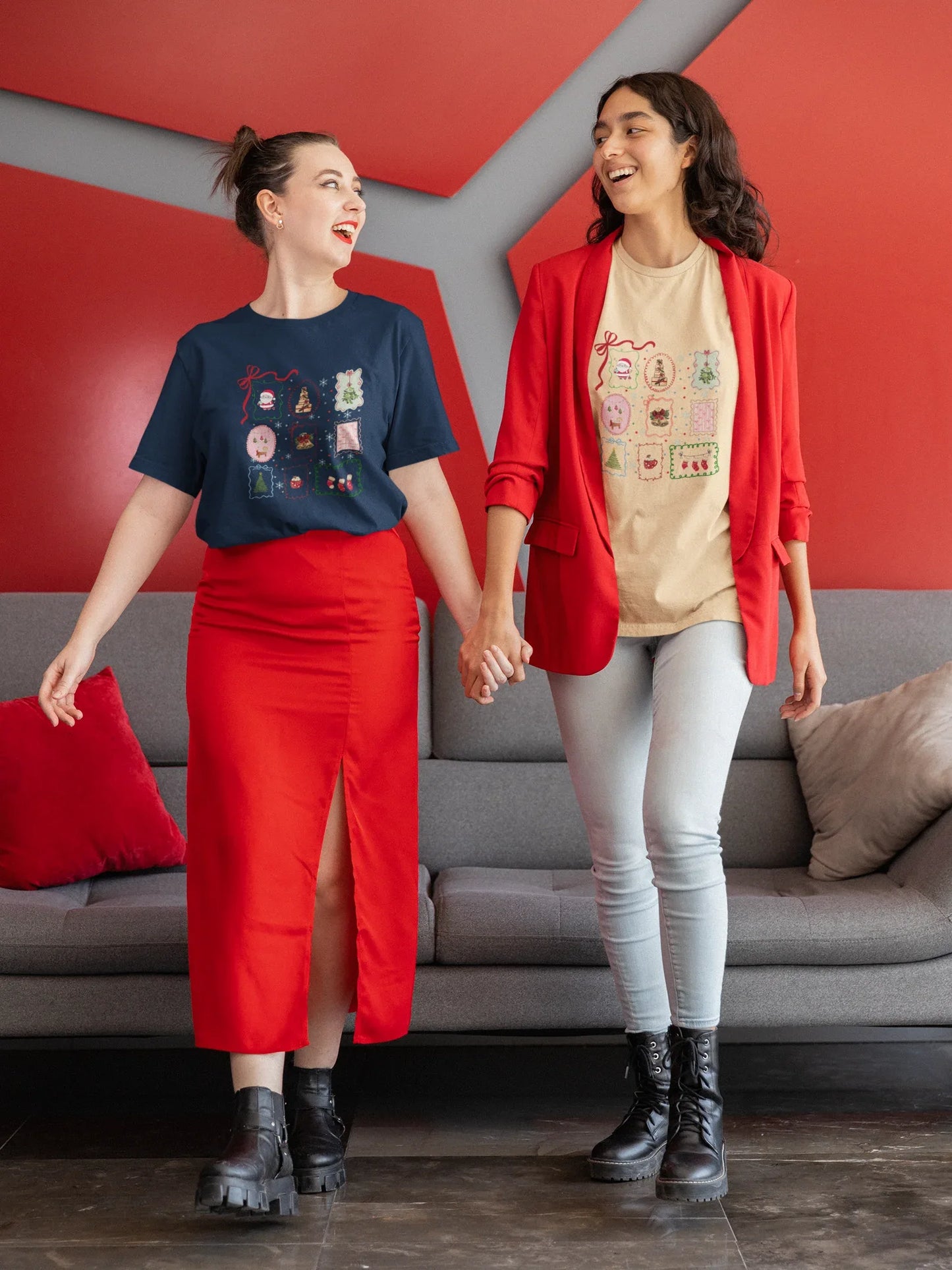 Christmasy Oversized luxe Christmas Tee_ (Unisex, Cotton) - curledeyes