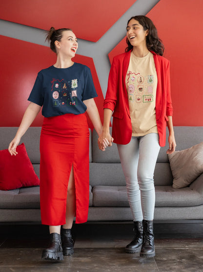 Christmasy Oversized luxe Christmas Tee_ (Unisex, Cotton) - curledeyes