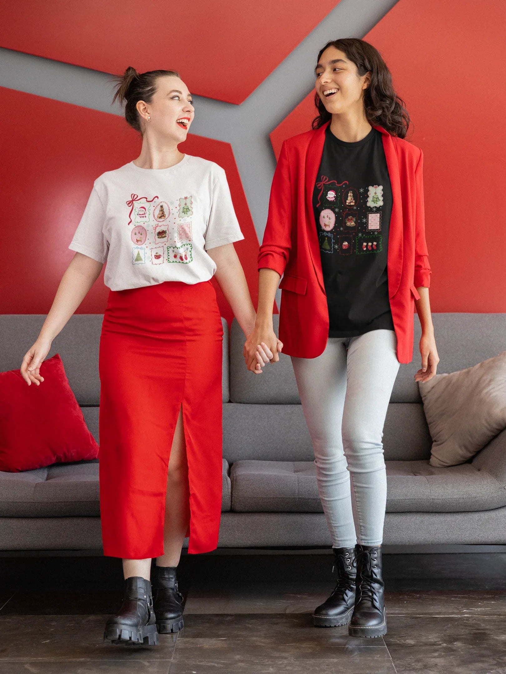 Christmasy Oversized luxe Christmas Tee_ (Unisex, Cotton) - curledeyes