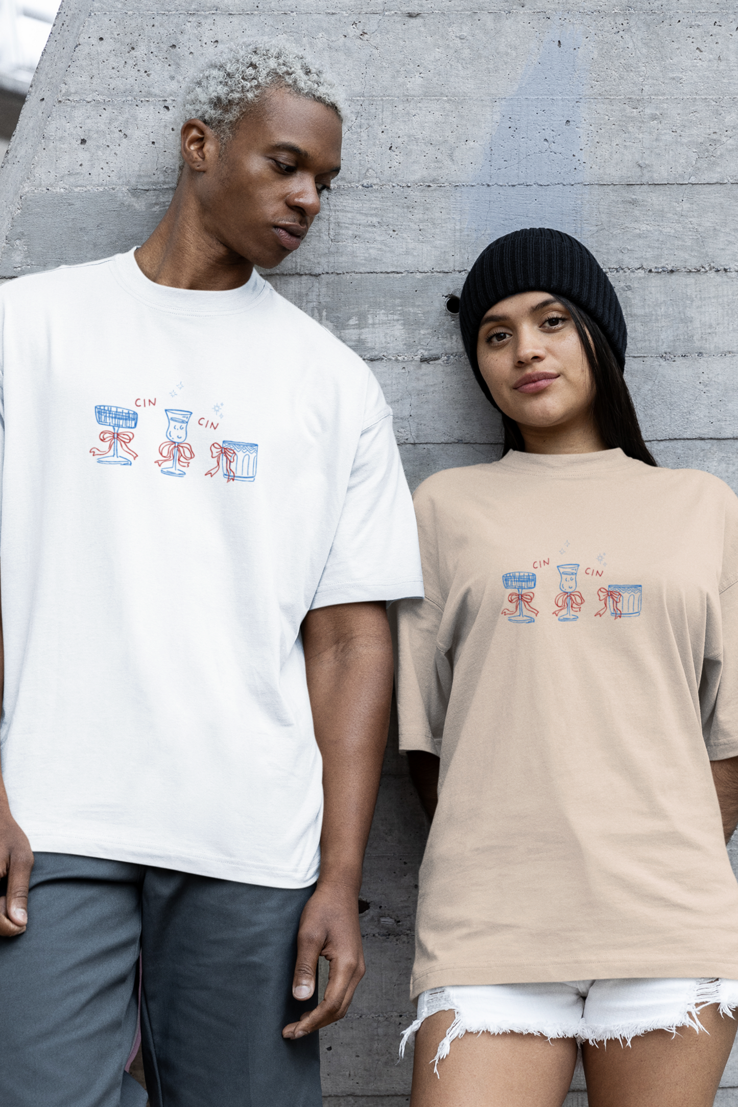 Cin Cin Oversized Luxe Tee (Cotton, Unisex)