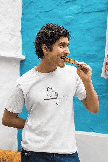 Coffee Loading-Life Loading, Cotton Tee - (Unisex, Straight fit)