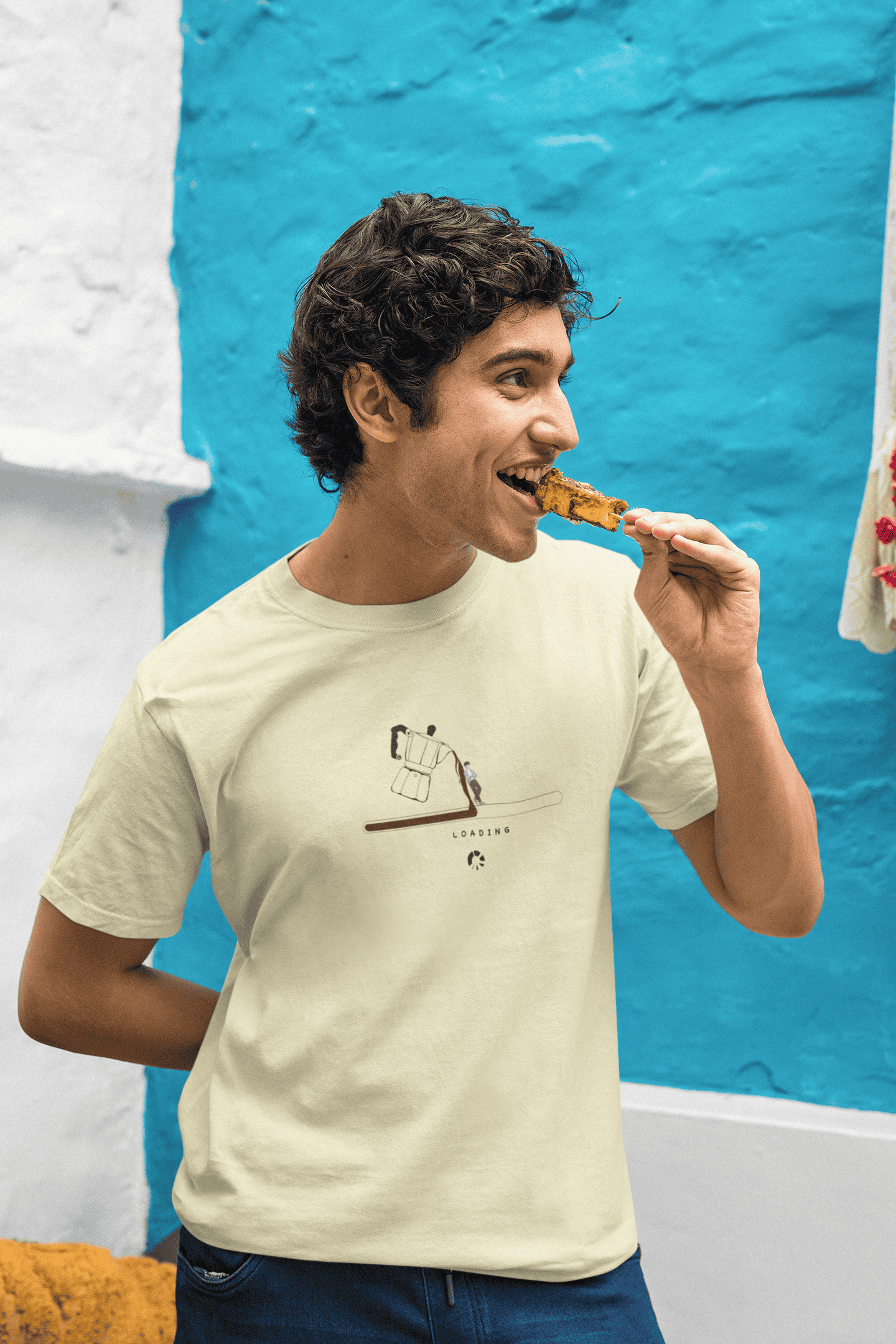 Coffee Loading-Life Loading, Cotton Tee - (Unisex, Straight fit)