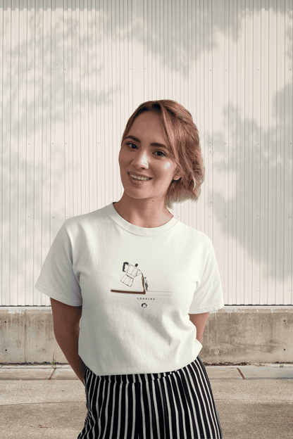 Coffee Loading-Life Loading, Cotton Tee - (Unisex, Straight fit)