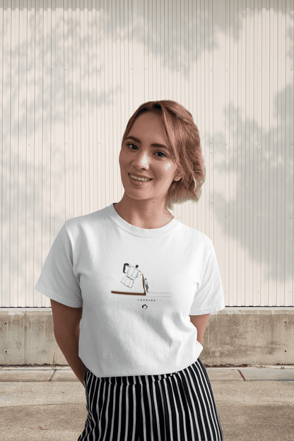 Coffee Loading-Life Loading, Cotton Tee - (Unisex, Straight fit)