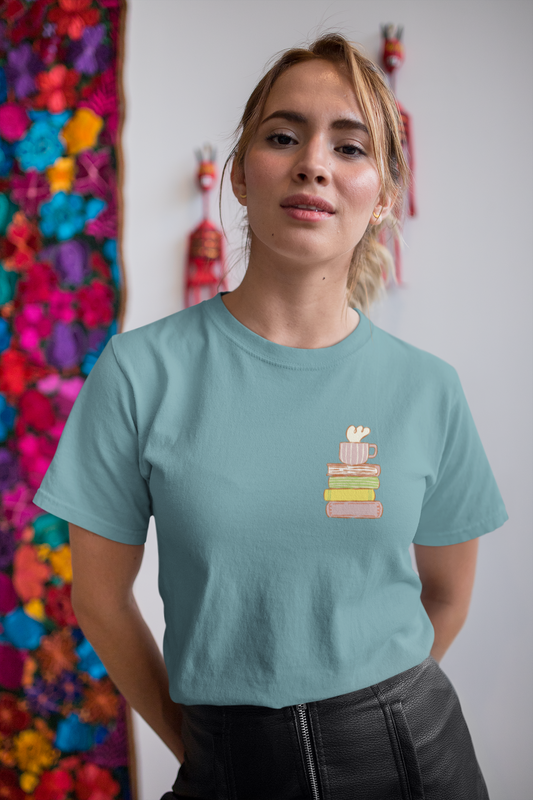 Coffee & Books Tee (Unisex, Cotton)