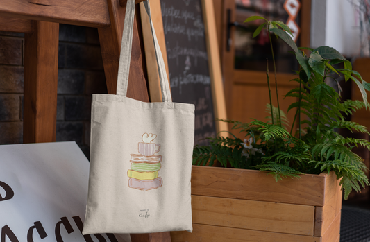 Coffee & Books Tote Bag (Cotton Canvas)