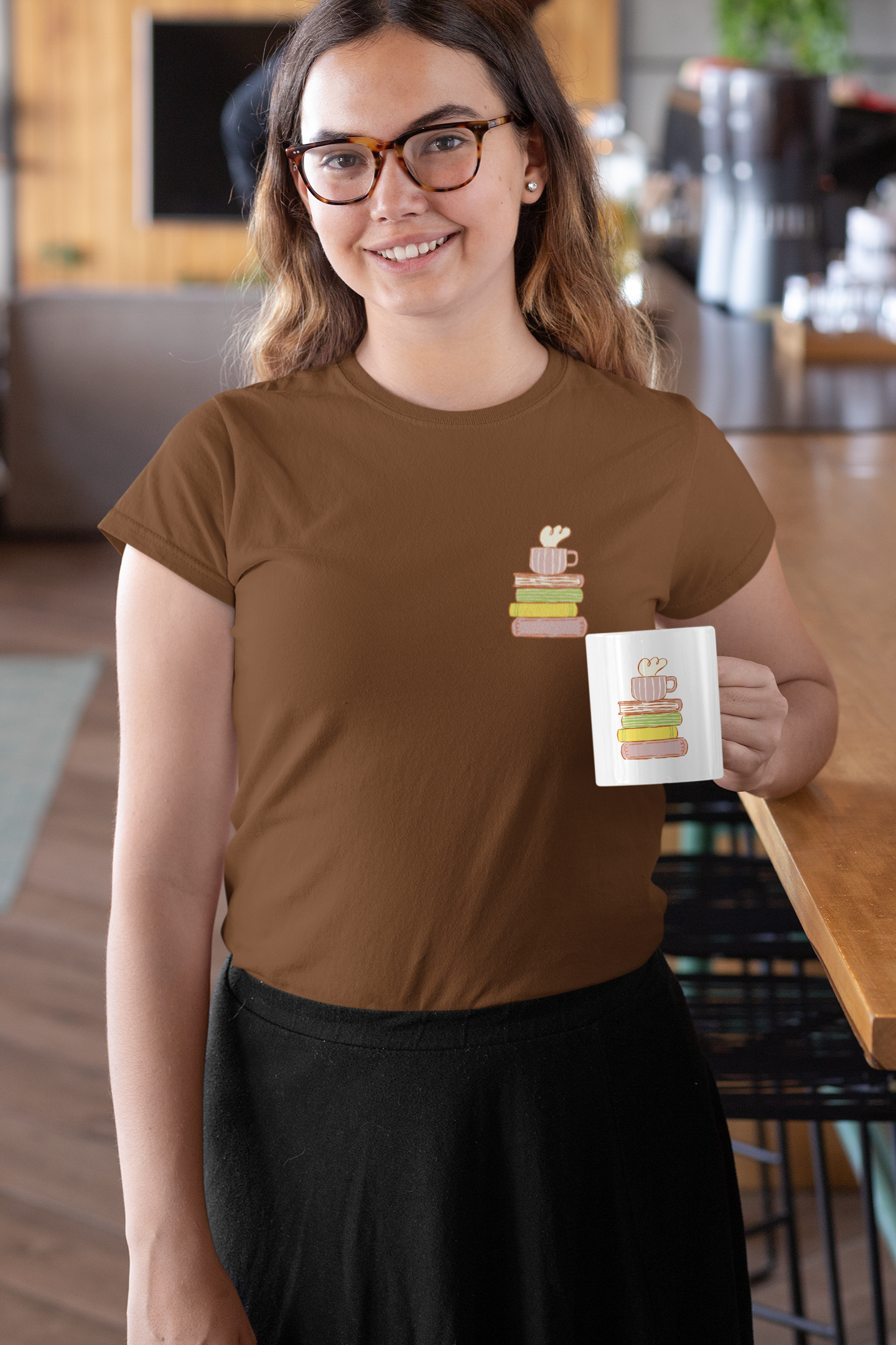 Coffee & Books Tee (Woman fit, Cotton)