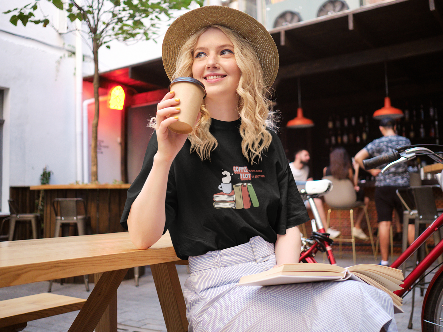 Coffee & Plot Oversized Luxe Tee (Unisex, Cotton)