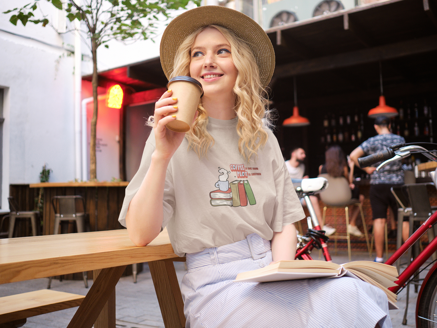 Coffee & Plot Oversized Luxe Tee (Unisex, Cotton)