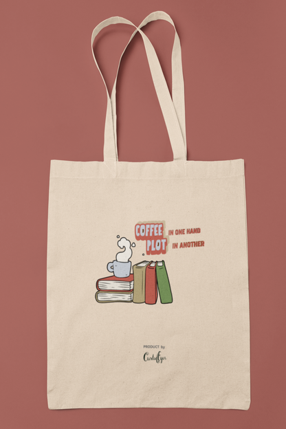 Coffee & Plot Tote Bag (Cotton Canvas)