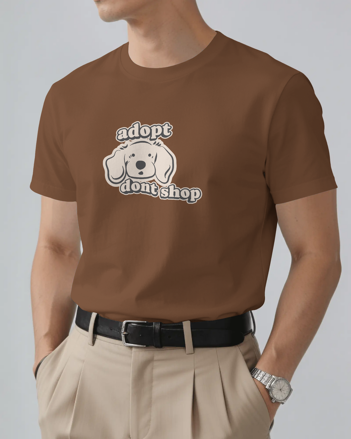 Adopt, Don't Shop Dog Tee (Unisex fit, Cotton)