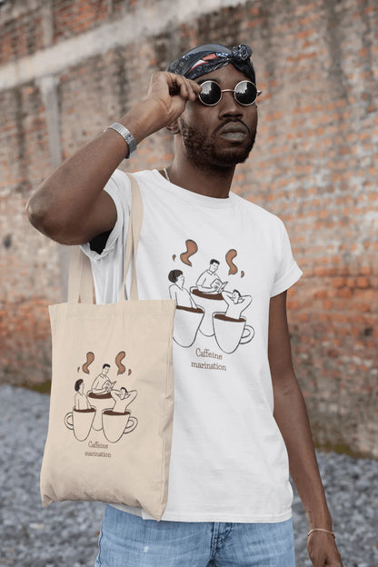 Caffeine Marination - Tote Bag - curledeyes