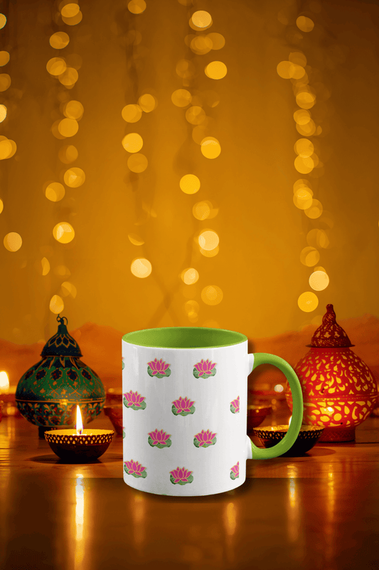 Festive lotus (Diwali) : Ceramic Mug 330ml