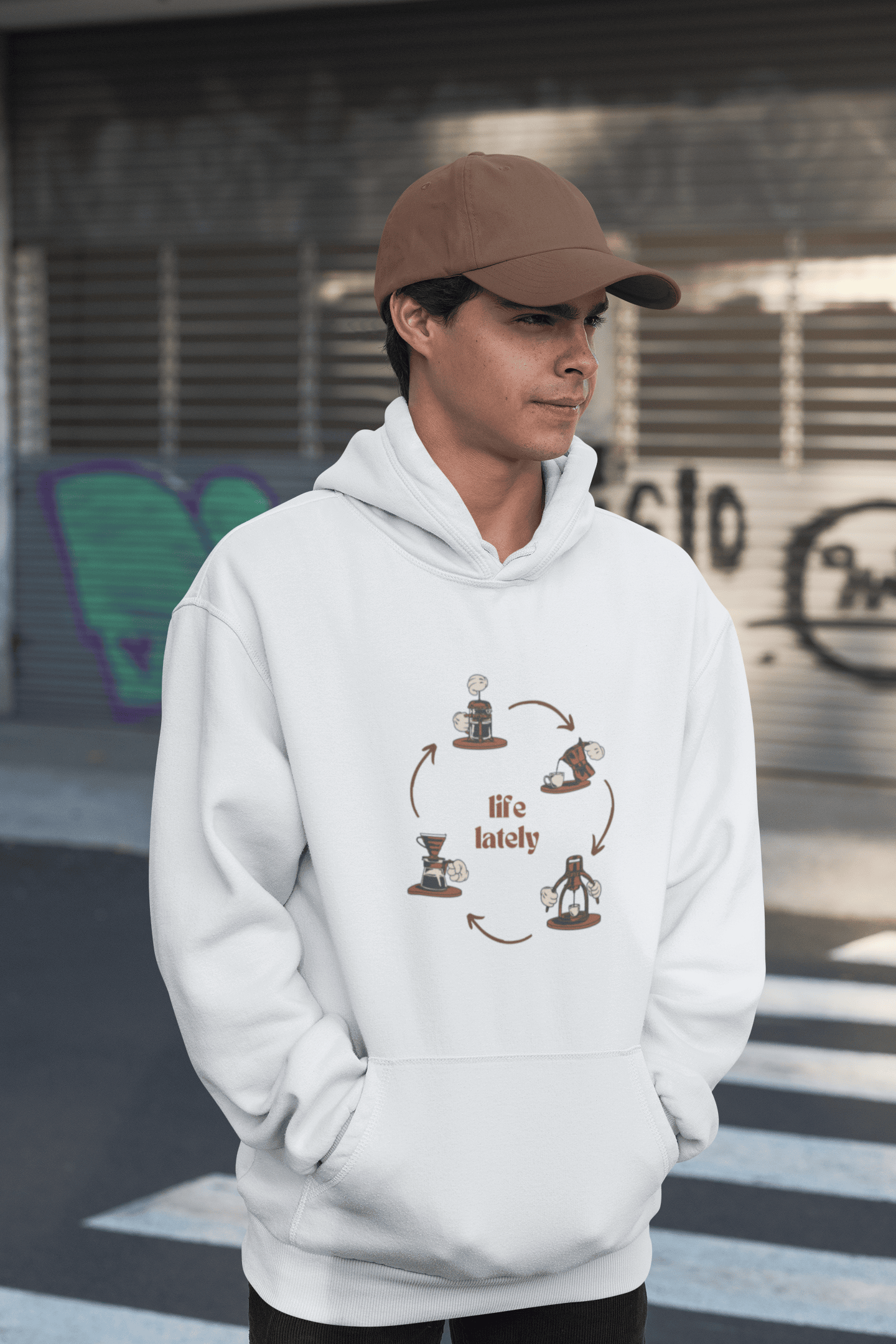 Life Lately- Coffee: Hoodie (Cotton, Unisex)