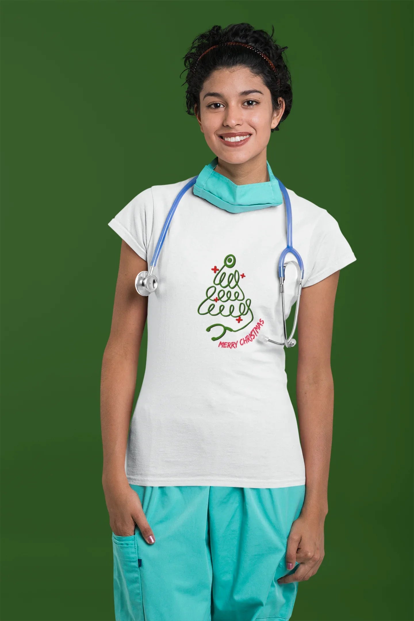Doctor Christmas Tee (Woman fit, Cotton) - curledeyes