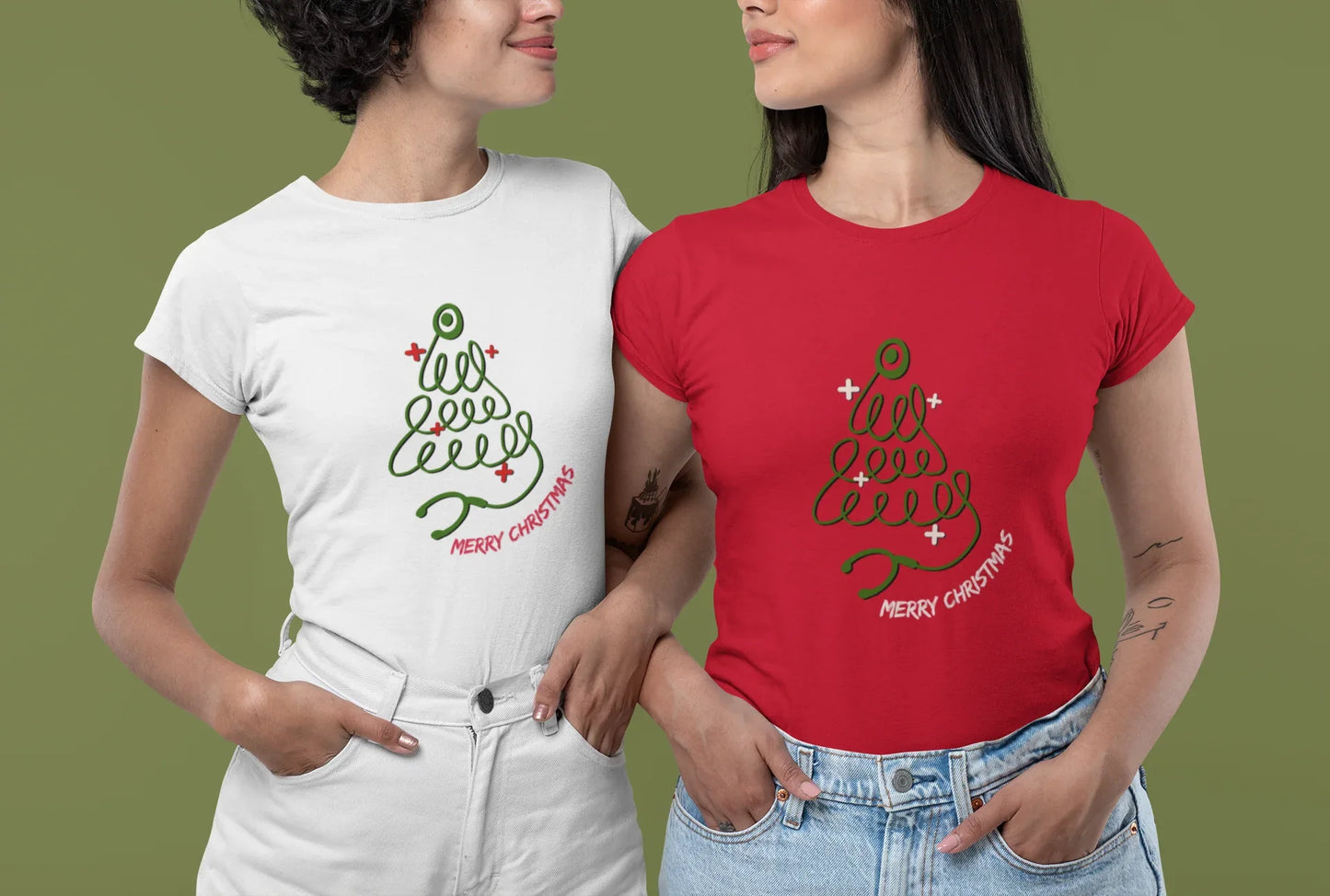 Doctor Christmas Tee (Woman fit, Cotton) - curledeyes