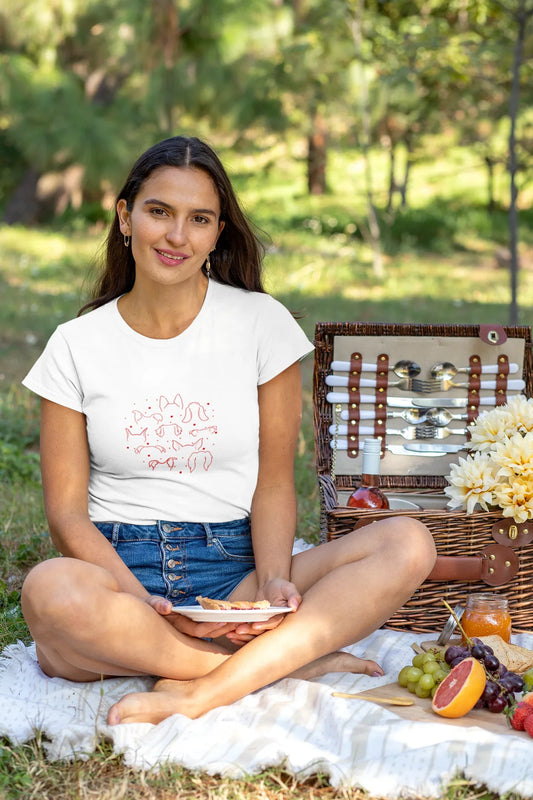 Dog Ears Christmas Tee (Woman fit, Cotton) - curledeyes
