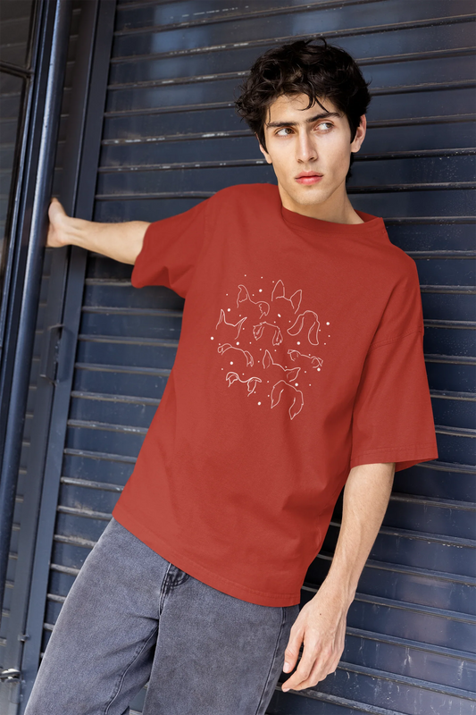 Dog Ears Oversized luxe Christmas Tee (Unisex, Cotton) - curledeyes