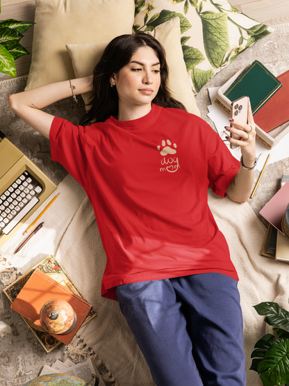 Dog Mom Oversized Luxe Tee (Unisex, Cotton)
