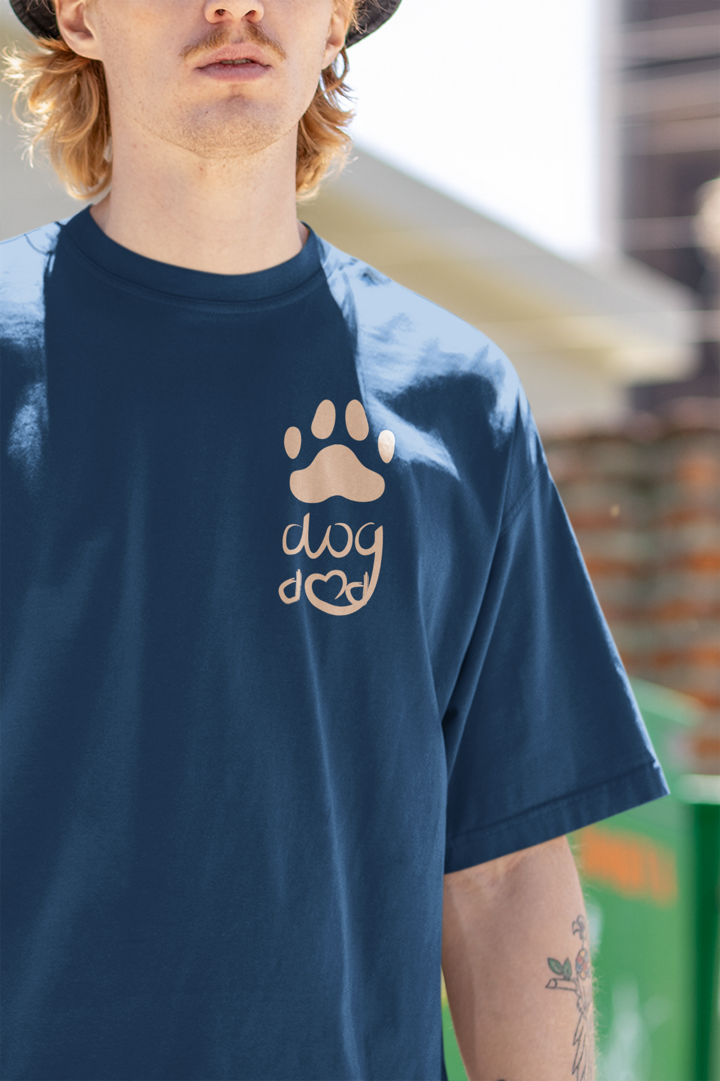 Dog Dad Oversized Luxe Tee (Unisex, Cotton)