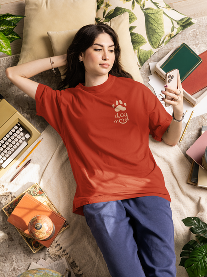 Dog Mom Oversized Luxe Tee (Unisex, Cotton)