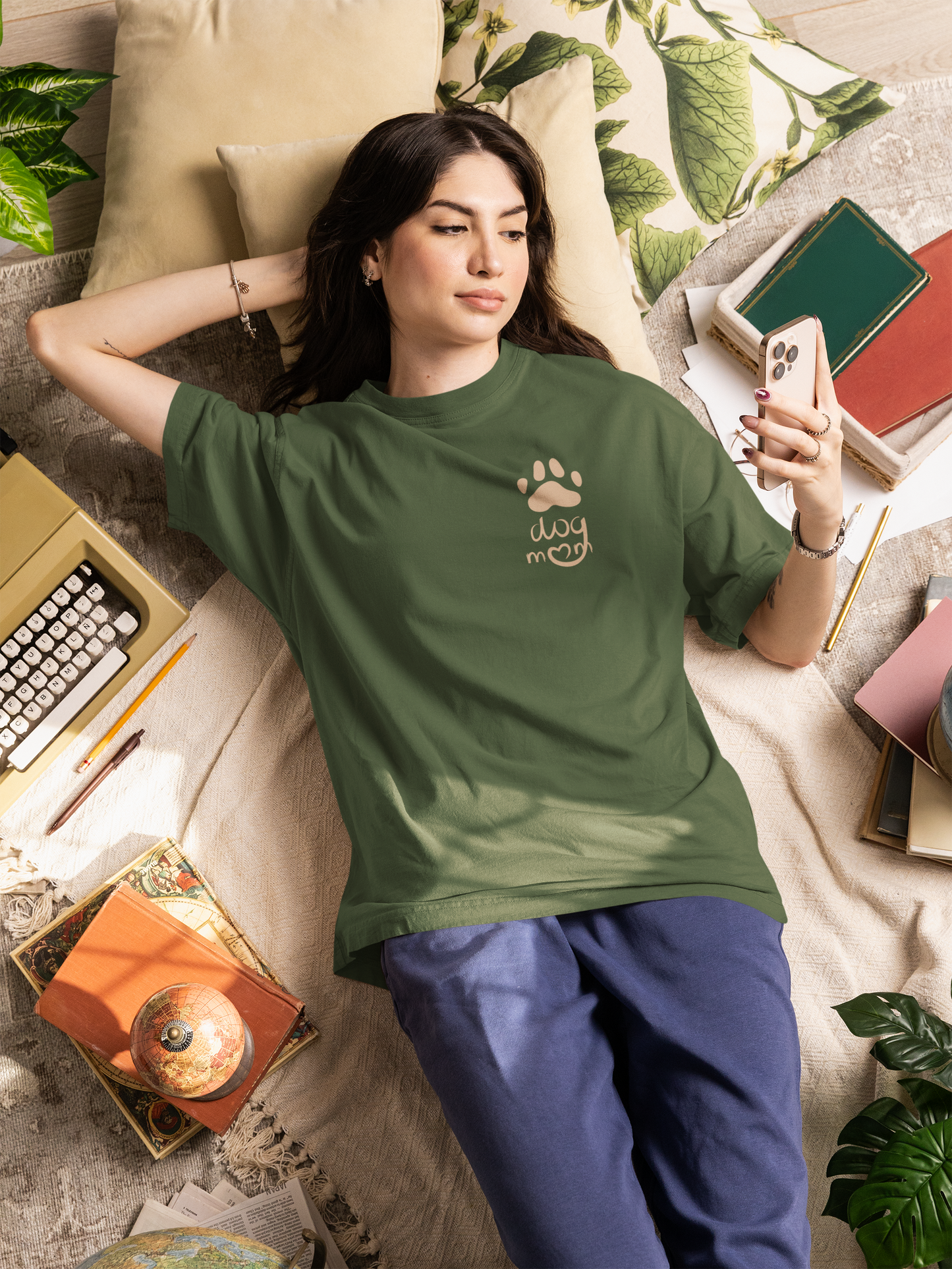 Dog Mom Oversized Luxe Tee (Unisex, Cotton)