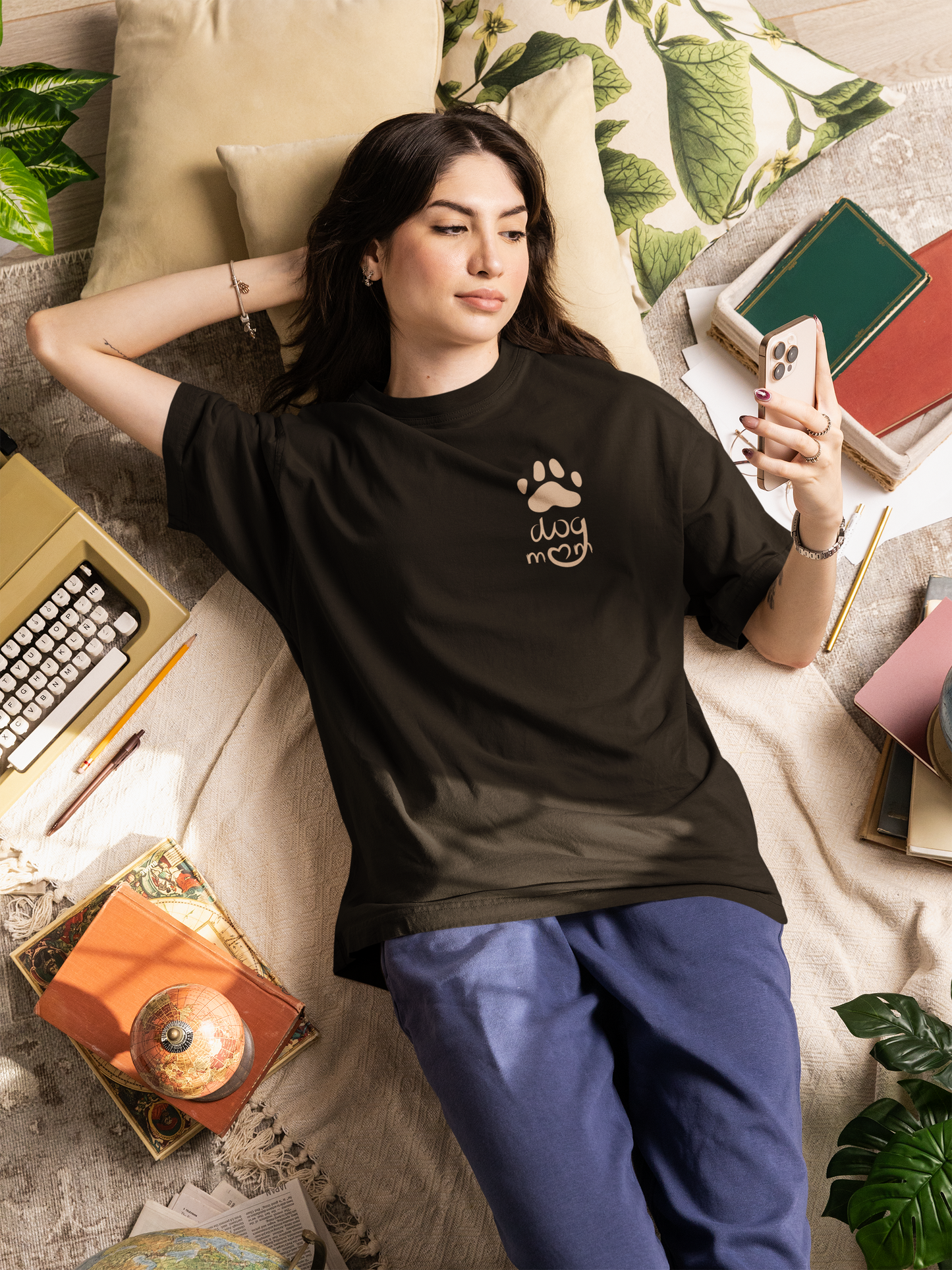 Dog Mom Oversized Luxe Tee (Unisex, Cotton)