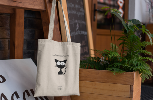 Dramatic Cat Tote Bag (Cotton Canvas)