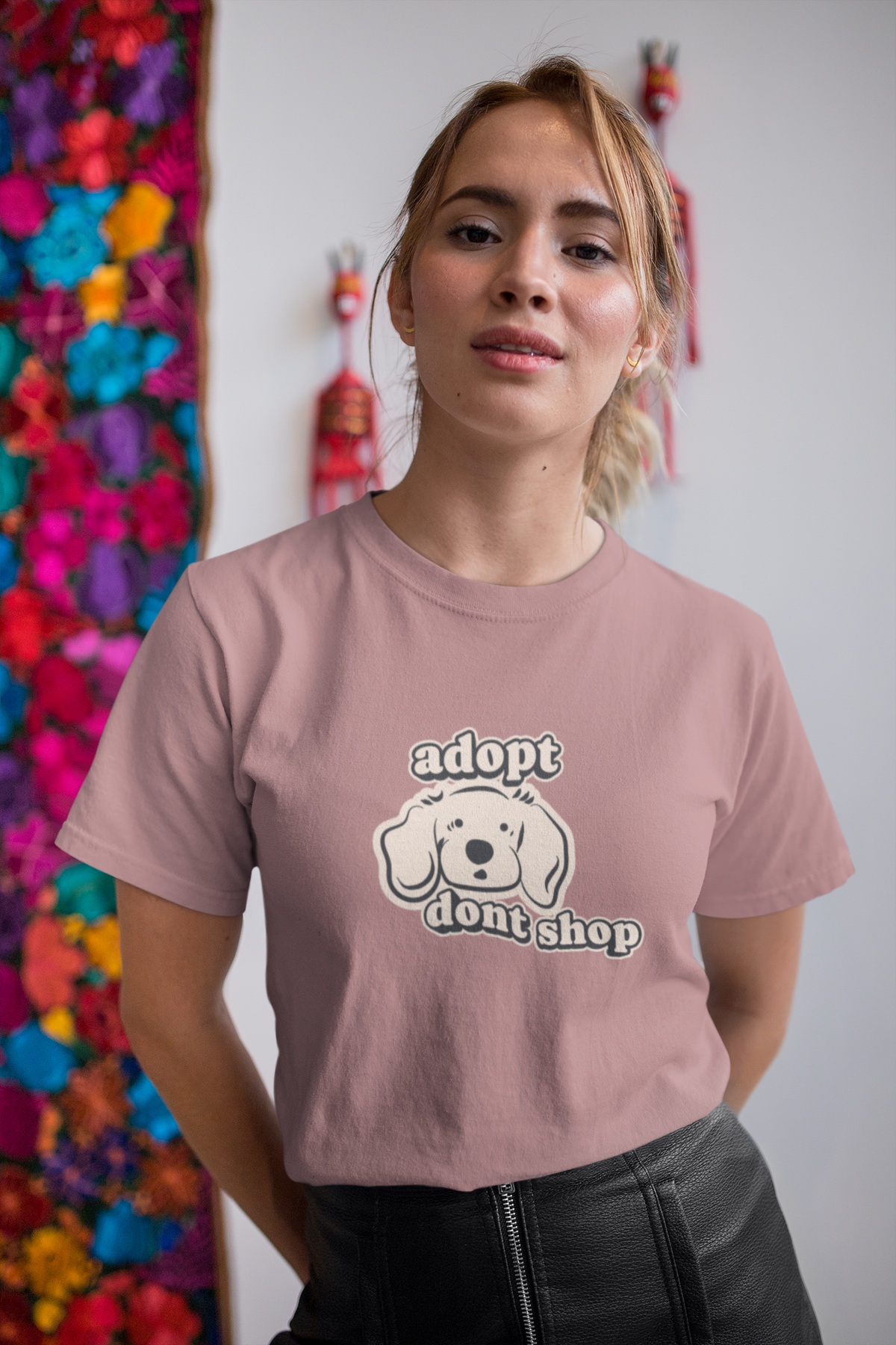 Adopt, Don't Shop Dog Tee (Unisex fit, Cotton)