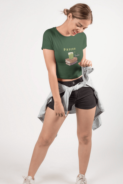 Matcha & Books: CropTop (cotton)