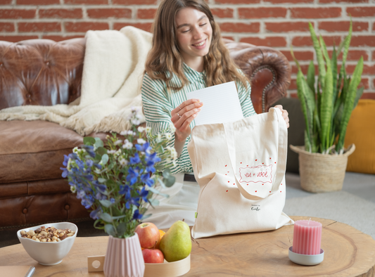 Eu + Vocé ( me + you) Tote Bag, Cotton Canvas, 300gsm