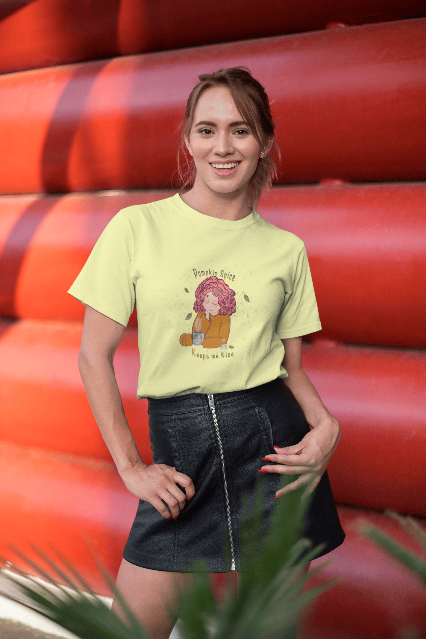 Pumpkin Spice: Straight fit cotton Tee (unisex)