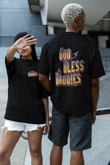 God Bless Baddies Oversized Luxe Tee (Cotton, Unisex)
