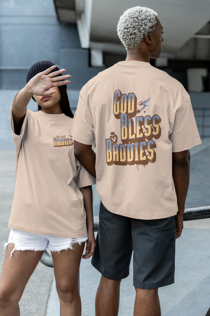 God Bless Baddies Oversized Luxe Tee (Cotton, Unisex)